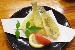 Foto, materiell, befreit, Landschaft, Bild, hat Foto auf Lager,Der tempura des Wei, Fisch richtet an, Tempura, , 