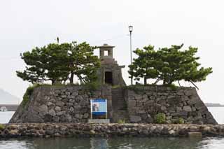 photo,material,free,landscape,picture,stock photo,Creative Commons,An ever-burning light nose, lighthouse, breakwater, Ishigaki, torii