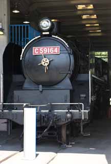 Foto, materieel, vrij, landschap, schilderstuk, bevoorraden foto,Een wasem locomotief, Bewasem locomotief, Trein, Aandrijfwiel, Steenkool