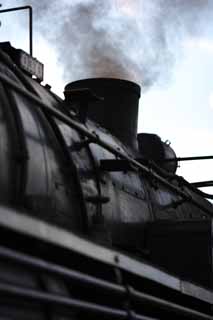 foto,tela,gratis,paisaje,fotografa,idea,El humo negro de la locomotora de vapor, Locomotora de vapor, Tren, Rueda motriz, Carbn