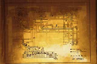 illustration,material,free,landscape,picture,painting,color pencil,crayon,drawing,A steam locomotive plan, design, plan, Production, train