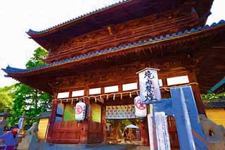 illust, , , , , ,  ,  , .,Kompira-san Shrine Daimon, Shinto shrine  , ,  , Shinto