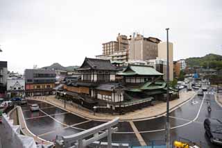 photo,material,free,landscape,picture,stock photo,Creative Commons,Dogo Onsen, bathhouse, roof, bamboo blind, yukata