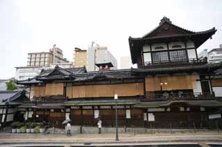 photo,material,free,landscape,picture,stock photo,Creative Commons,Dogo Onsen, bathhouse, roof, bamboo blind, yukata