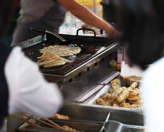 photo,material,free,landscape,picture,stock photo,Creative Commons,A stand of Chijimi, Okonomiyaki, Tempura, Tempura, Oden