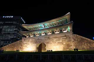 foto,tela,gratis,paisaje,fotografa,idea,Namdaemun, Puerta de castillo, Namdaemun, , Castillo de Han