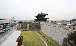 Foto, materiell, befreit, Landschaft, Bild, hat Foto auf Lager,De Chang'an poort, Burg, Fahne, Backstein, Burgmauer