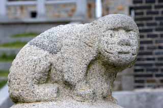 photo,material,free,landscape,picture,stock photo,Creative Commons,The image of the sinter rainbow gate, stone statue, face, world heritage, The sinter rainbow gate