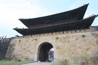 photo,material,free,landscape,picture,stock photo,Creative Commons,The eight gate, castle, The south gate, brick, castle wall