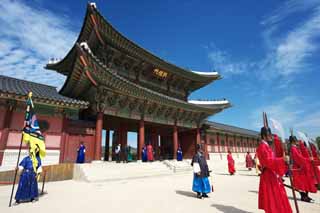 photo,material,free,landscape,picture,stock photo,Creative Commons,Heunginjimun of Kyng-bokkung, musical instrument, drum, drum, sentry