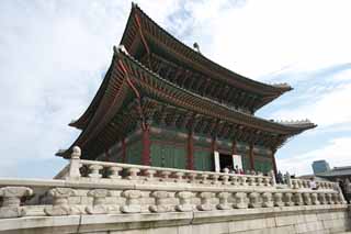 fotografia, material, livra, ajardine, imagine, proveja fotografia,Kunjongjon de Kyng-bokkung, edifcio de madeira, herana mundial, Confucionismo, Muitos pacotes nomeiam
