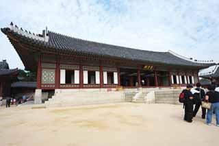 photo,material,free,landscape,picture,stock photo,Creative Commons,Gangnyeongjeonof Kyng-bokkung, wooden building, world heritage, Confucianism, Many parcels style