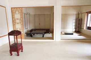 fotografia, materiale, libero il panorama, dipinga, fotografia di scorta,La stanza di Kyng-bokkung, letto, shoji, tavola, 