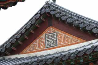 photo,material,free,landscape,picture,stock photo,Creative Commons,A roof of Kyng-bokkung, wooden building, world heritage, Confucianism, Many parcels style