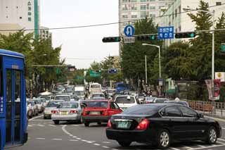 photo,material,free,landscape,picture,stock photo,Creative Commons,A traffic jam, car, signal, crossing, Asphalt