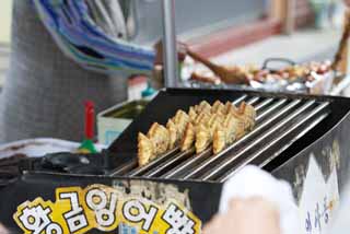 Foto, materiell, befreit, Landschaft, Bild, hat Foto auf Lager,Een stand of Thailander fruitte , Fisch-geformter Pfannkuchen stopfte sich mit Bohnenmarmelade voll, , Fisch-geformter Pfannkuchen fllte sich mit Bohnenmarmelade, Kuchen