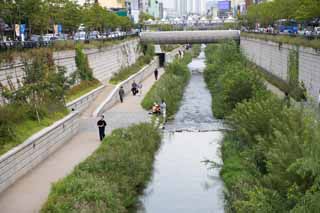 Foto, materiell, befreit, Landschaft, Bild, hat Foto auf Lager,Kristale beekje Rivier, Kristallbchleinfluss, Gebude, die Stadt, Ufer