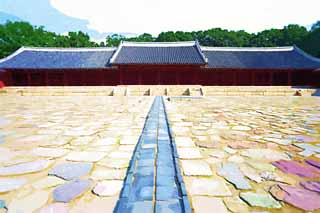 illust, , , , , ,  ,  , .,Einei  mausoleum Imperial , Jongmyo Shrine,  , ,    