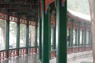 fotografia, material, livra, ajardine, imagine, proveja fotografia,Summer Palace longo corredor, Decorao, Liang, Borre pinturas, Green