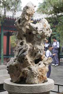 photo,material,free,landscape,picture,stock photo,Creative Commons,Taihu Lake stone's Summer Palace, Odd stone, Rocks, Ornament, Hole