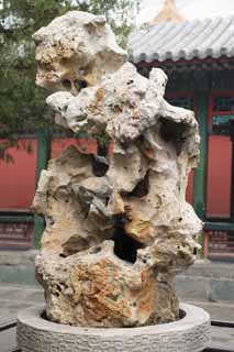 photo,material,free,landscape,picture,stock photo,Creative Commons,Taihu Lake stone's Summer Palace, Odd stone, Rocks, Ornament, Hole
