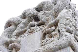 photo,material,free,landscape,picture,stock photo,Creative Commons,Traditional stone of the mausoleum no definite, Stone monument, Royal Tombs, Long, Dragon