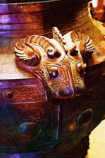 illust,tela,gratis,paisaje,fotografa,idea,pintura,Lpiz de color,dibujo,Ancient chino de bronce Ware, Recipientes de licor, Preciosidad de tres ovejas, Yin Yang pensar, Ding