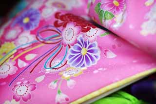 Foto, materieel, vrij, landschap, schilderstuk, bevoorraden foto,Mouw van Shichi-Go-San, Furisode, Kimono, Maak, Meisje