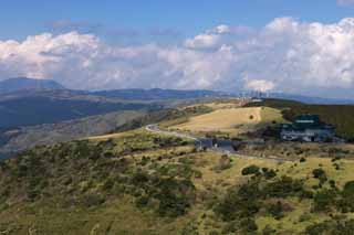 fotografia, materiale, libero il panorama, dipinga, fotografia di scorta,Izu Skyline, Strada pubblica, Asfalto, Altopiano, Ridgeline