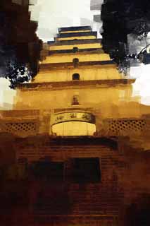 illust,tela,gratis,paisaje,fotografa,idea,pintura,Lpiz de color,dibujo,Kari gran torre, Go GANTOU, Empress Fuminori, Escrituras de snscrito, Viaje a the West