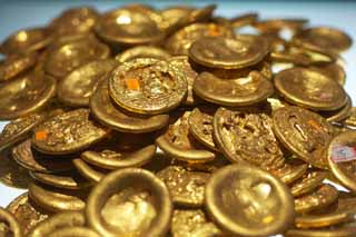 photo,material,free,landscape,picture,stock photo,Creative Commons,Gold Disks, Gold coin, Money, Ancient China, Treasure