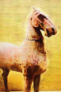 illust,tela,gratis,paisaje,fotografa,idea,pintura,Lpiz de color,dibujo,Cermica Horse, China antiguo, Guerreros de terracota, Estatuas de caballo, Cermica