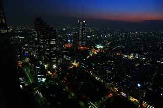 photo,material,free,landscape,picture,stock photo,Creative Commons,Shinjuku at night, High-rise, Subcenter, Tokyo Metropolitan Government, Building