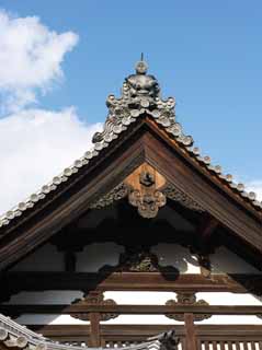 Foto, materieel, vrij, landschap, schilderstuk, bevoorraden foto,Gouden Paviljoen Tempel HOJO dak, Wereld Heritage, Gouden Paviljoen, Ashikaga Yoshimitsu, Kyoto
