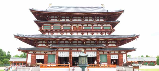 Foto, materiell, befreit, Landschaft, Bild, hat Foto auf Lager,Yakushi-ji Temple innerer Tempel, Ich werde in roten gemalt, Der Buddha vom Verheilen, Buddhistisches Mnchskloster, Chaitya