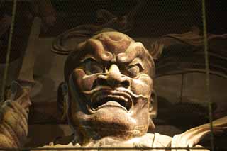 photo,material,free,landscape,picture,stock photo,Creative Commons,Todai-ji Temple wooden Deva King statue, Todai-ji Temple, Buddhism sculpture, Unkei, Chaitya