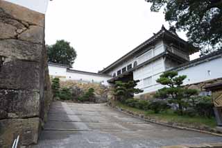 fotografia, materiale, libero il panorama, dipinga, fotografia di scorta,Il cancello di Himeji-jo il Castello, Quattro tesori nazionali Arroccano, castello, Shigetaka Kuroda, Hideyoshi Hashiba