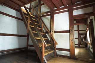 photo,material,free,landscape,picture,stock photo,Creative Commons,The inside of the Himeji-jo Castle Watari oar, Four national treasures Castle, Sadanori Akamatsu, Shigetaka Kuroda, Hideyoshi Hashiba