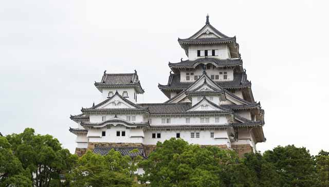 Foto, materiell, befreit, Landschaft, Bild, hat Foto auf Lager,Himeji-jo Burg, Vier nationale Schtze-Burg, Sadanori Akamatsu, Shigetaka Kuroda, Hideyoshi Hashiba