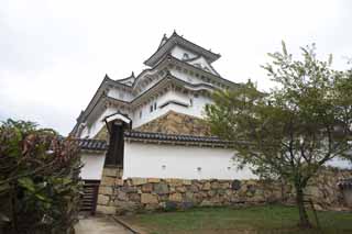 fotografia, material, livra, ajardine, imagine, proveja fotografia,Himeji-jo Castelo Inui torre de castelo pequena, Quatro Castelo de tesouros nacional, Sadanori Akamatsu, Shigetaka Kuroda, Hideyoshi Hashiba