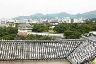 fotografia, material, livra, ajardine, imagine, proveja fotografia,Himeji-jo Castelo, Quatro Castelo de tesouros nacional, Sadanori Akamatsu, Shigetaka Kuroda, Hideyoshi Hashiba