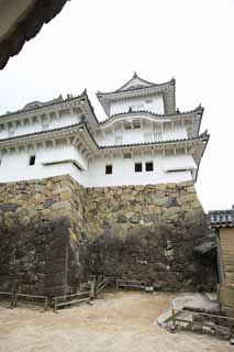 Foto, materieel, vrij, landschap, schilderstuk, bevoorraden foto,Himeji-jo Castle Inui klein kasteel toren, Vier nationale schatten Kasteel, Sadanori Akamatsu, Shigetaka Kuroda, Hideyoshi Hashiba