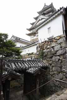 Foto, materiell, befreit, Landschaft, Bild, hat Foto auf Lager,Himeji-jo Burg, Vier nationale Schtze-Burg, Sadanori Akamatsu, Shigetaka Kuroda, Hideyoshi Hashiba