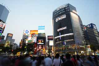 photo,material,free,landscape,picture,stock photo,Creative Commons,The crossing of Shibuya Station, Downtown, walker, pedestrian crossing, crowd