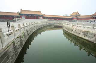 fotografia, materiale, libero il panorama, dipinga, fotografia di scorta,Mizuhashi del vecchio palazzo, Innaffi fiume, Un ponte arcuato, ponte di pietra, dragone