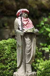 Foto, materiell, befreit, Landschaft, Bild, hat Foto auf Lager,Die Htergottheit der Kinder von Hase-dera Temple, Htergottheit der Kinder, Ishibotoke, Chaitya, Mitera der Blume