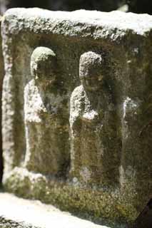 fotografia, materiale, libero il panorama, dipinga, fotografia di scorta,Ishibotoke del tempio di Hase-dera, servizio commemorativo, Ishibotoke, Chaitya, Mitera del fiore