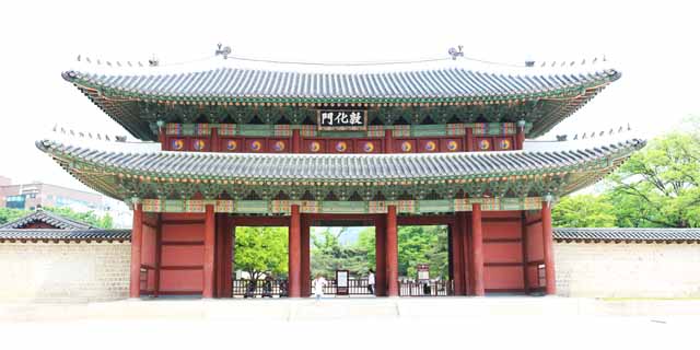 photo,material,free,landscape,picture,stock photo,Creative Commons,The Dunhua gate, The Imperial Court architecture, I am painted in red, The front gate, world heritage