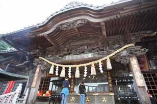 photo,material,free,landscape,picture,stock photo,Creative Commons,The main hall of a Buddhist temple of the Takao dried yam medicine emperor, The main hall of a Buddhist temple, Chaitya, Shinto straw festoon, Prayer