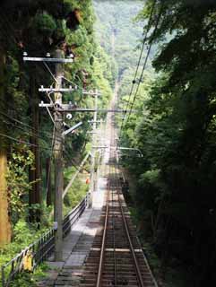 photo,material,free,landscape,picture,stock photo,Creative Commons,The tunnel of the cable car, tunnel, track, cable car, steep grade